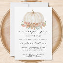 Search for little pumpkin on the way invitations Watercolor