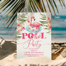 Search for flamingo pool party invitations Girl