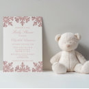 Search for pink snowflake baby shower invitations Elegant