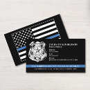 Search for police department business cards Thin blue line
