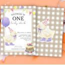 Search for lucky one birthday invitations Duckling