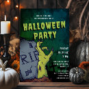 Search for zombie halloween invitations Graveyard