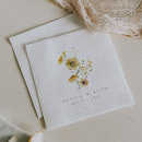 Search for sunflower wedding napkins Watercolor floral