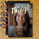 Search for photo 30th birthday invitations Milestone