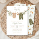 Search for clothesline baby boy shower invitations Watercolor