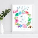 Search for tropical welcome sign wedding signs Luau