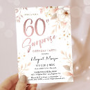 Search for 60 and fabulous surprise party invitations Floral