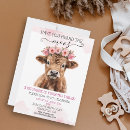 Search for highland cow birthday invitations Pink