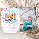 Search for mermaid 1st birthday invitations Whimsical mermaid party