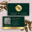 Search for green emerald gold business cards Elegant