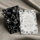 Search for black and white floral wedding invitations Calligraphy