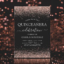 Search for black rose gold quinceanera invitations 15th birthday