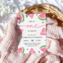 Search for one in a melon 1st birthday invitations Summer birthday party