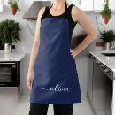 Search for dark blue aprons Elegant