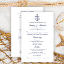 Search for nautical wedding programs Navy blue