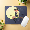 Search for flying witch mouse mats Full moon