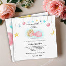 Search for angels square invitations Pink
