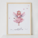Search for girls pink butterfly nursery art Magical