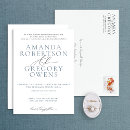 Search for serenity blue wedding invitations White