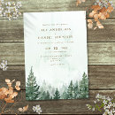 Search for pine forest wedding invitations Simple minimalist