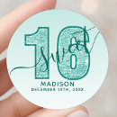 Search for teal sweet sixteen stickers Aqua