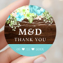 Search for aqua wedding stickers Rustic