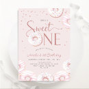 Search for blush pink 1st birthday invitations Cute