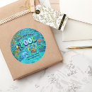 Search for pool party favor stickers Tropical