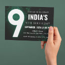 Search for 9 birthday invitations Neon