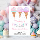 Search for two sweet ice cream birthday invitations Here's the scoop