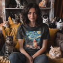 Search for starry night tshirts Cat lover