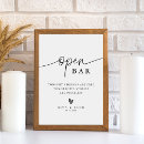 Search for open bar free drinks wedding signs Black and white