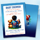 Search for football baby boy shower invitations Watercolor