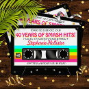 Search for retro 80 invitations Cassette tape