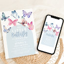 Search for butterfly birthday invitations Blue