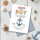 Search for ahoy its a boy invitations Whale