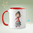 Search for flamenco dancer mugs Red