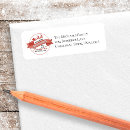 Search for cute santa claus return address labels Red and white