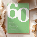 Search for green 60th birthday invitations Milestone