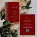 Search for crimson red wedding invitations Modern