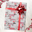 Search for wiener dog christmas wrapping paper Festive