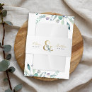Search for gold foil wedding invitation belly bands Ampersand