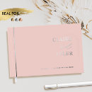 Search for rose gold wedding guest books Typography