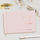 Search for dusty pink wedding guest books Minimalist