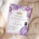 Search for lilac quinceanera invitations Mexican spanish latina