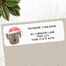 Search for chocolate labrador return address labels Cute