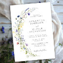Search for blue floral wreath invitations Whimsical wildflowers