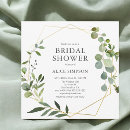 Search for eucalyptus geometric bridal shower invitations Floral