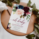 Search for navy blue and pink baby shower invitations Elegant