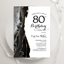 Search for black and white 80th invitations Script